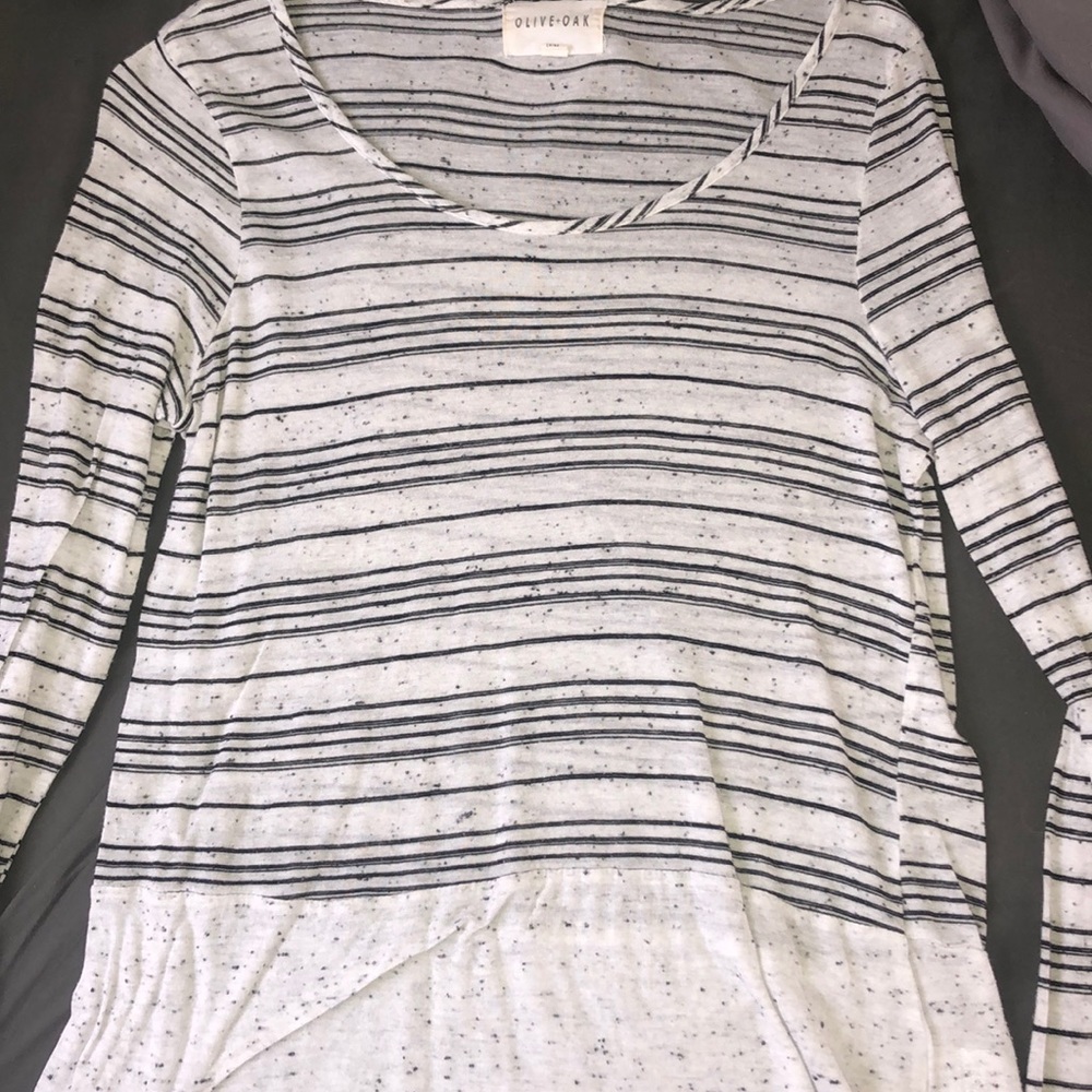 Striped peplum top